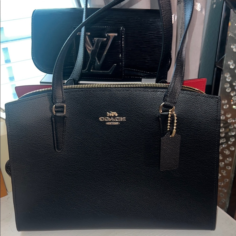 Coach Black Leather Shoulder Bag